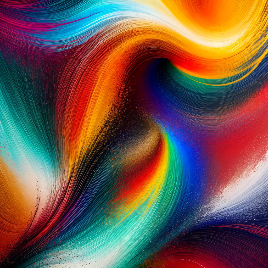 arte abstrata pinceladas vibrantes