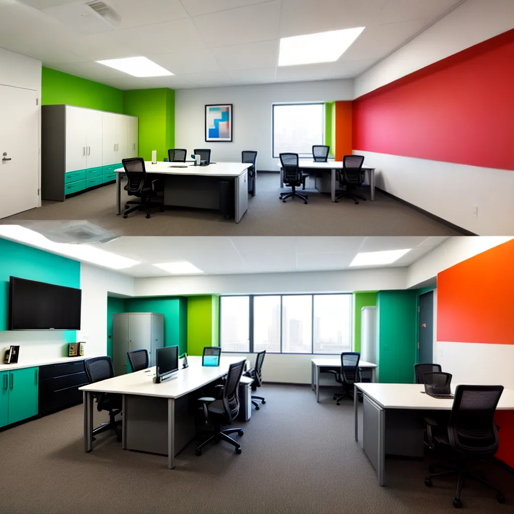 escritorio moderno cores design comercial