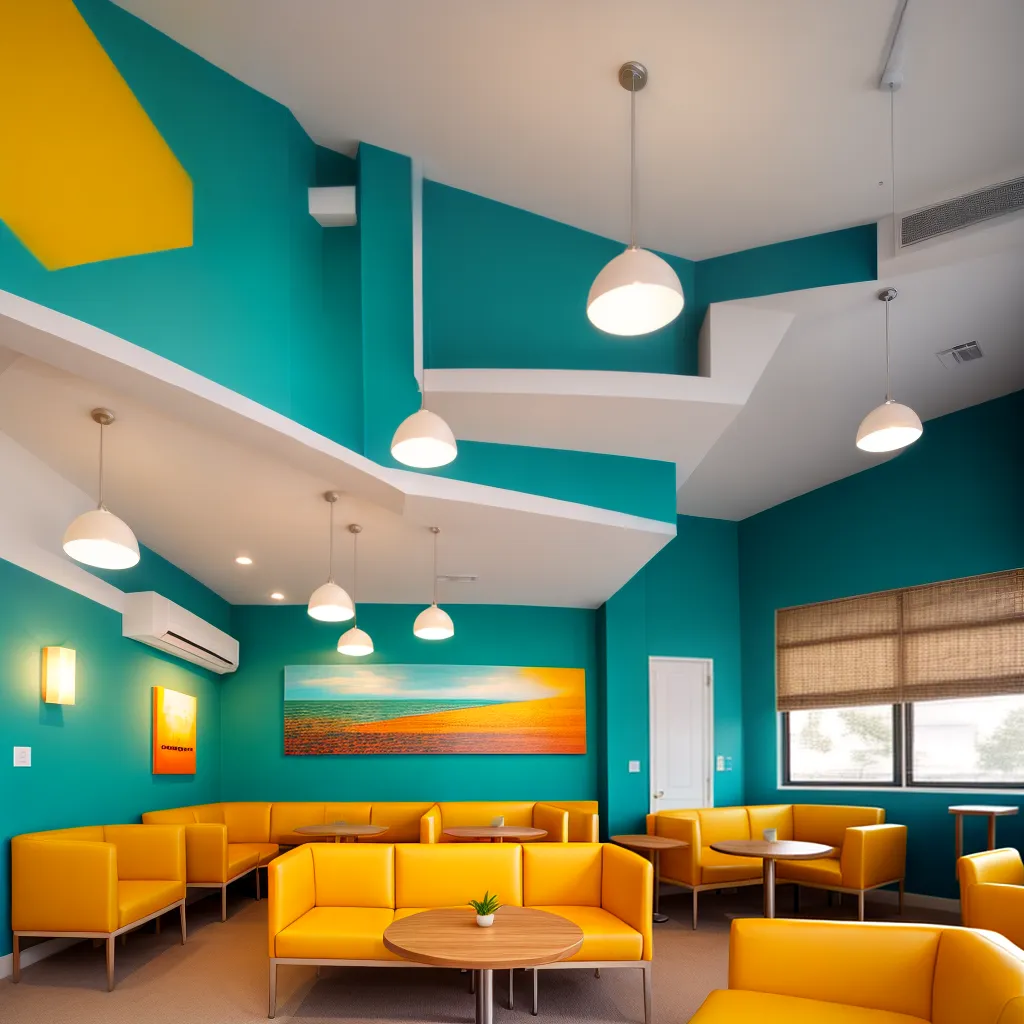 cafe moderno decoracao colorida
