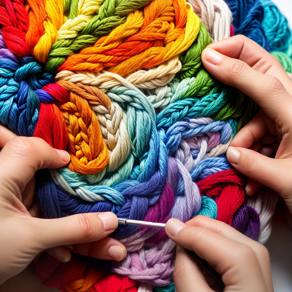 croche colorido trabalho maos croche colorido trabalho maos