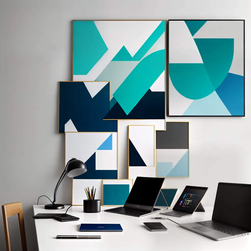 papel de parede geometrico minimalista 2