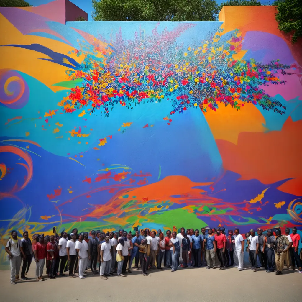 mural diversidade arte humana