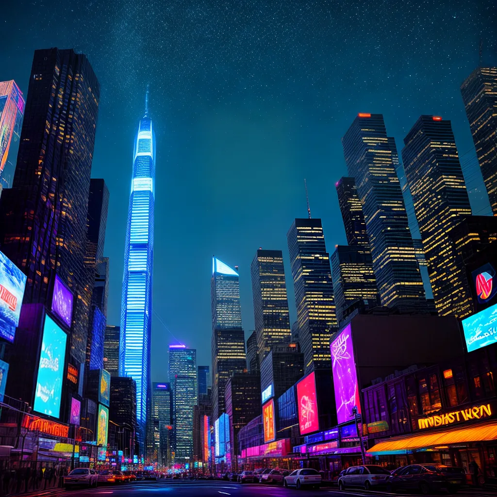 cidade futurista neon carros voadore cidade futurista neon carros voadore
