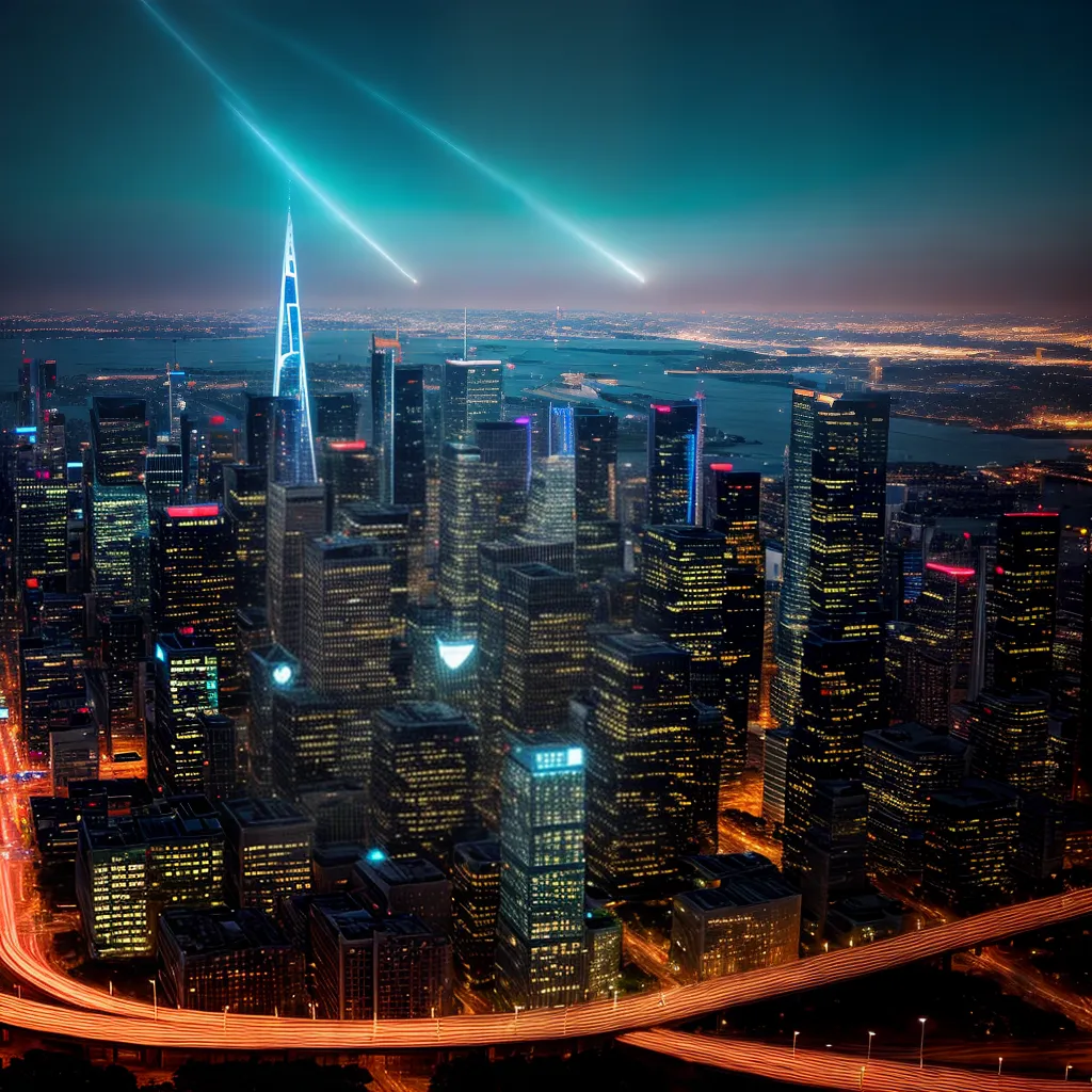 cidade futurista neon carros voadores 5 cidade futurista neon carros voadores 5