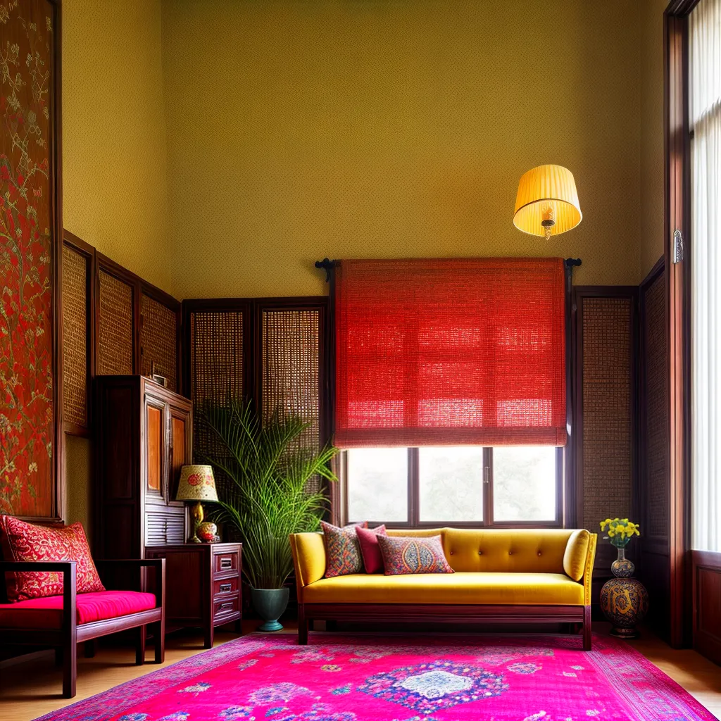 sala multicultural mascaras estampas cores