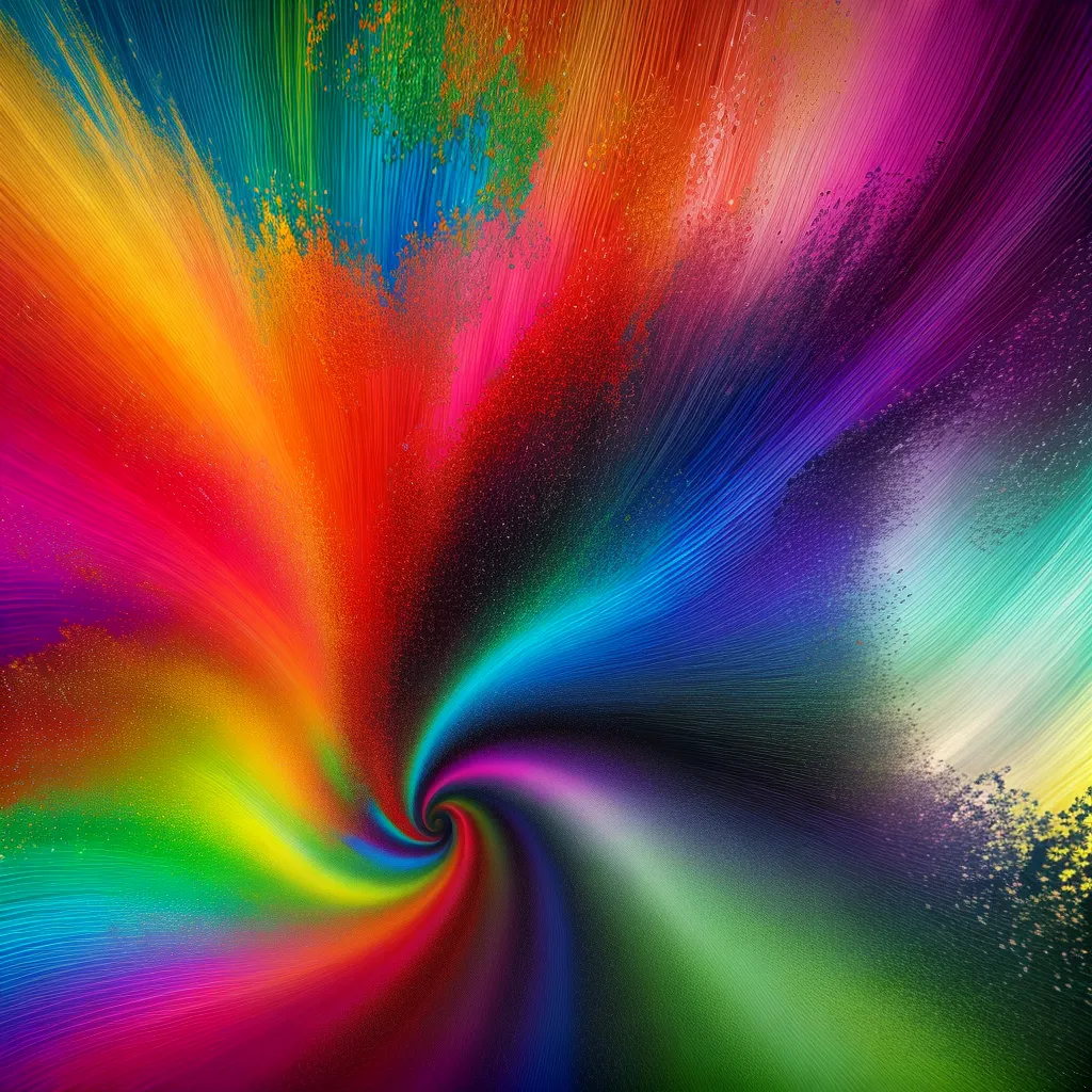 arte abstrata pinceladas vibrantes papel de parede 1