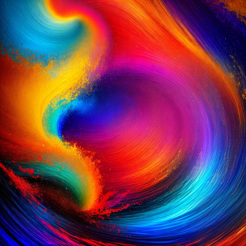 arte abstrata cores vibrantes papel de parede
