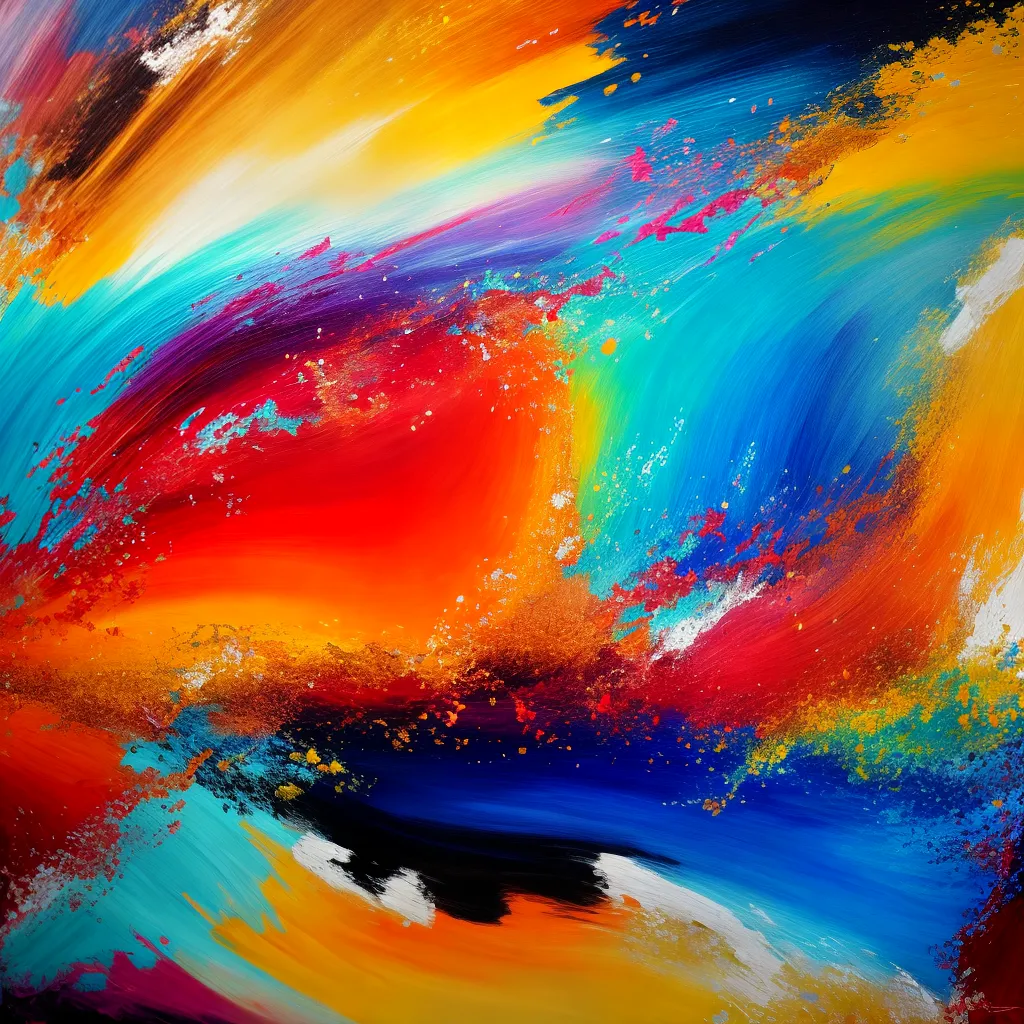 pintura abstrata vibrante papel de parede