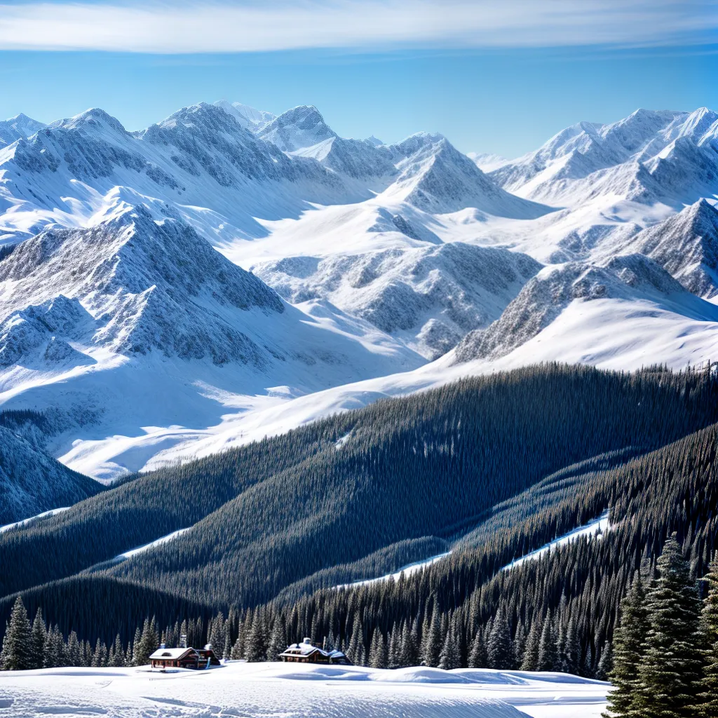 montanhas neve esportes inverno