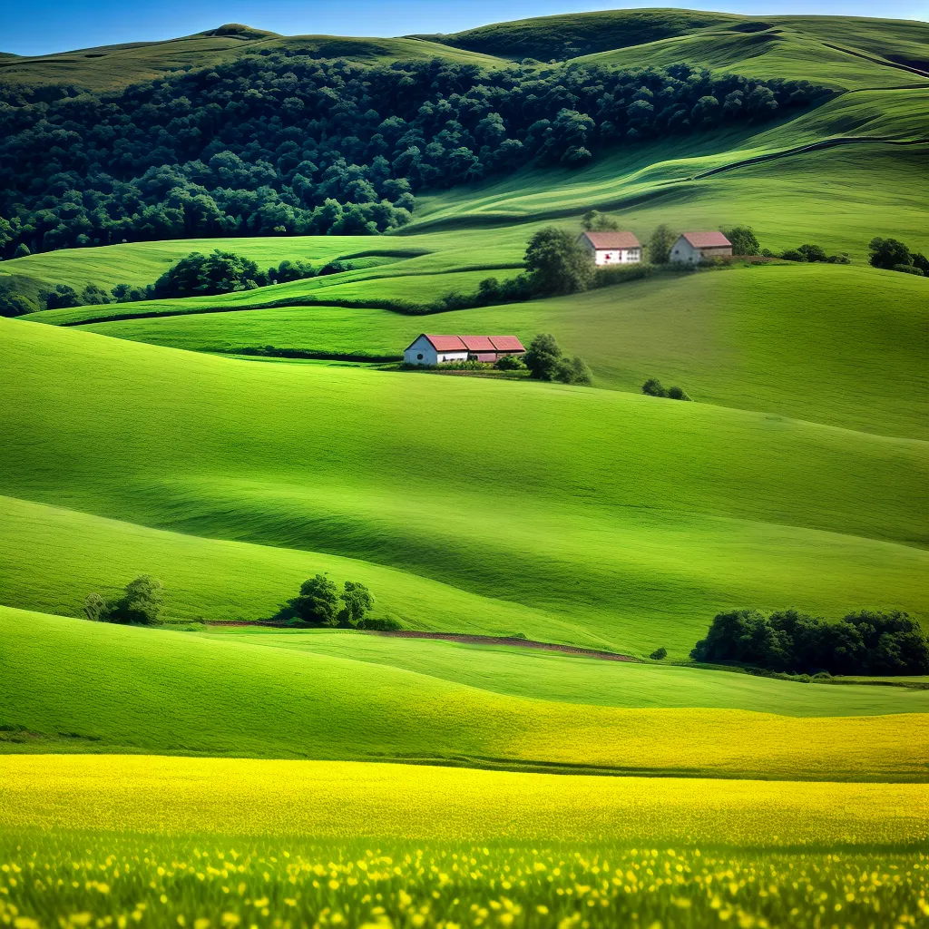 paisagem rural colinas flores ceu paisagem rural colinas flores ceu