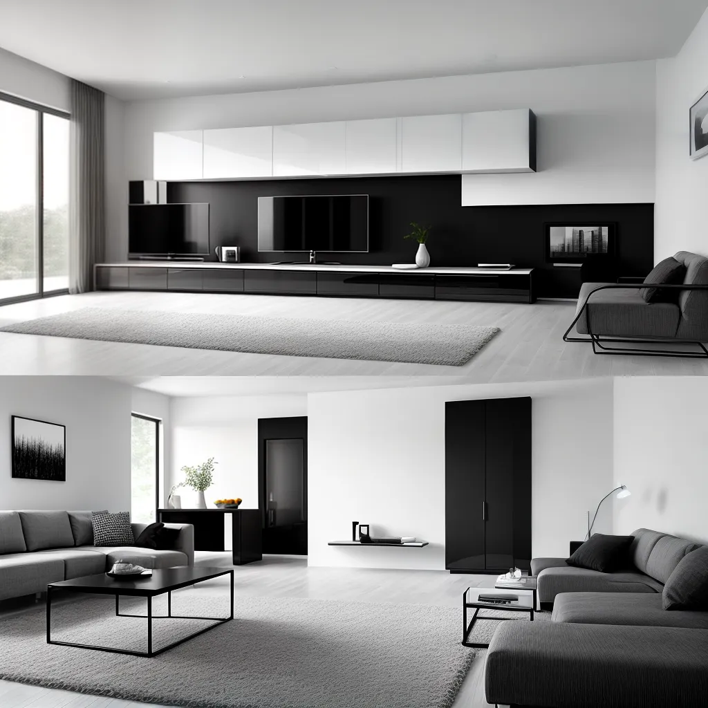 sala minimalista preto branco luz sala minimalista preto branco luz