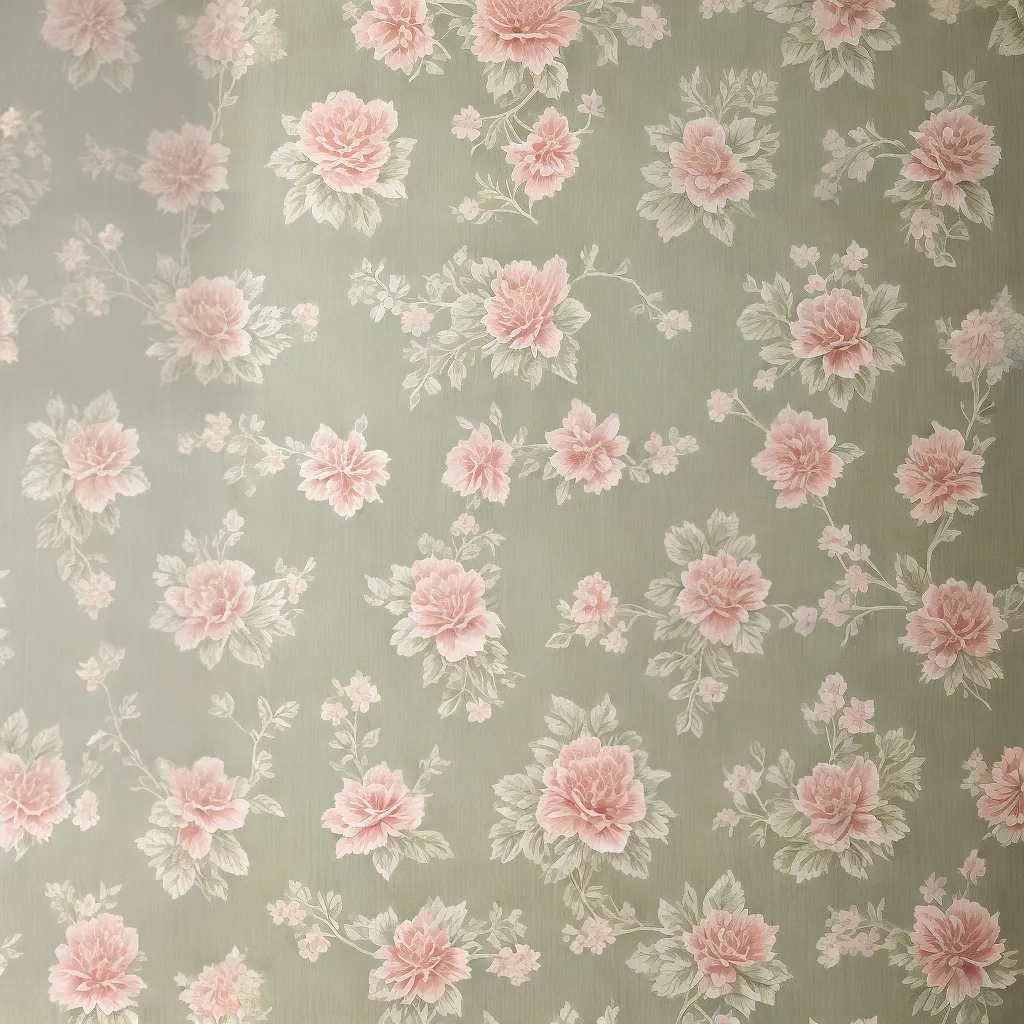 papel de parede vintage floral romance