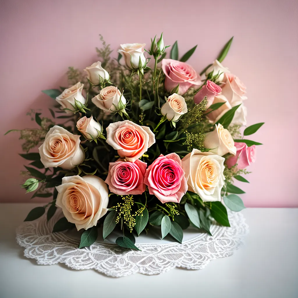 rosas pastel lace romance wallpaper