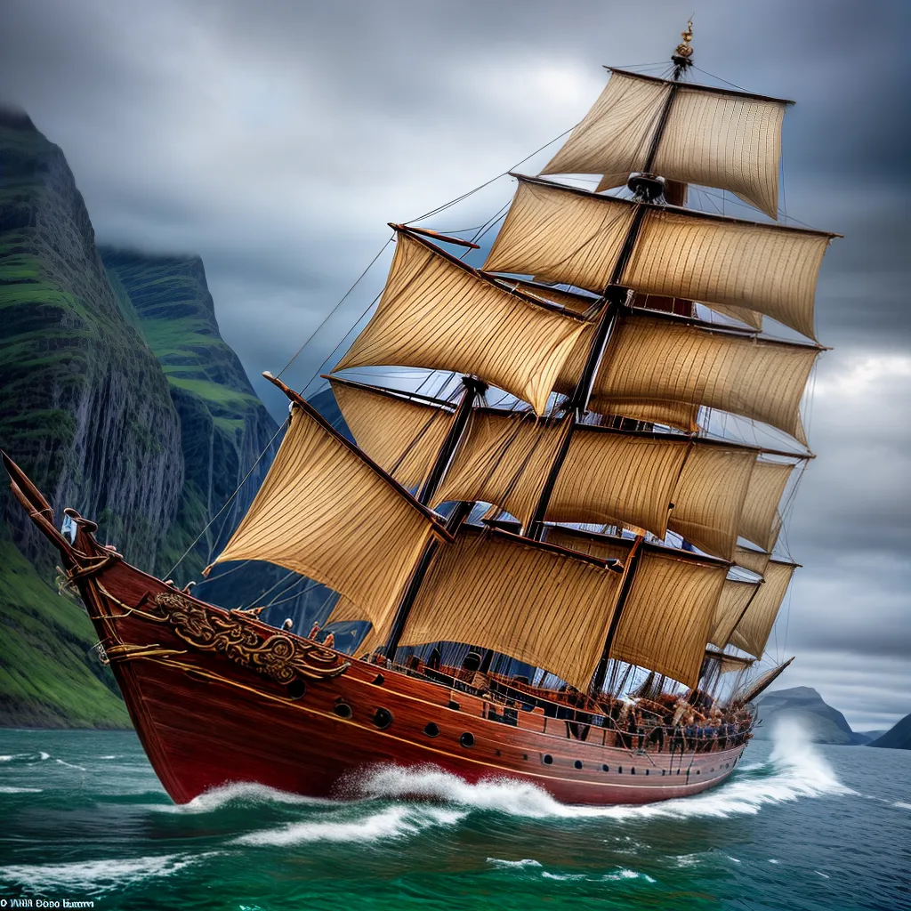 navio viking batalha exploracao fiorde
