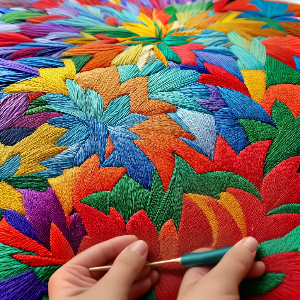 bordado colorido arte maos agulha bordado colorido arte maos agulha