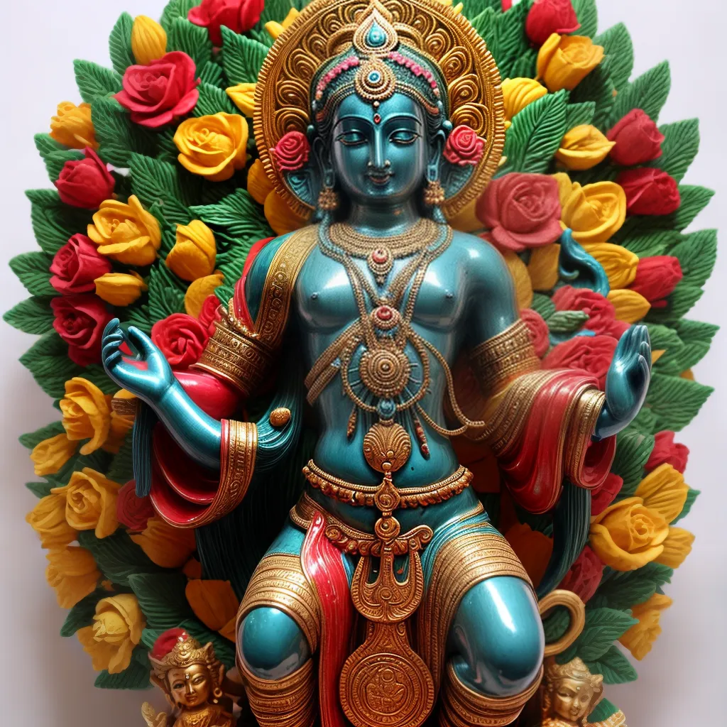 escultura hindu divindade colorida joias escultura hindu divindade colorida joias
