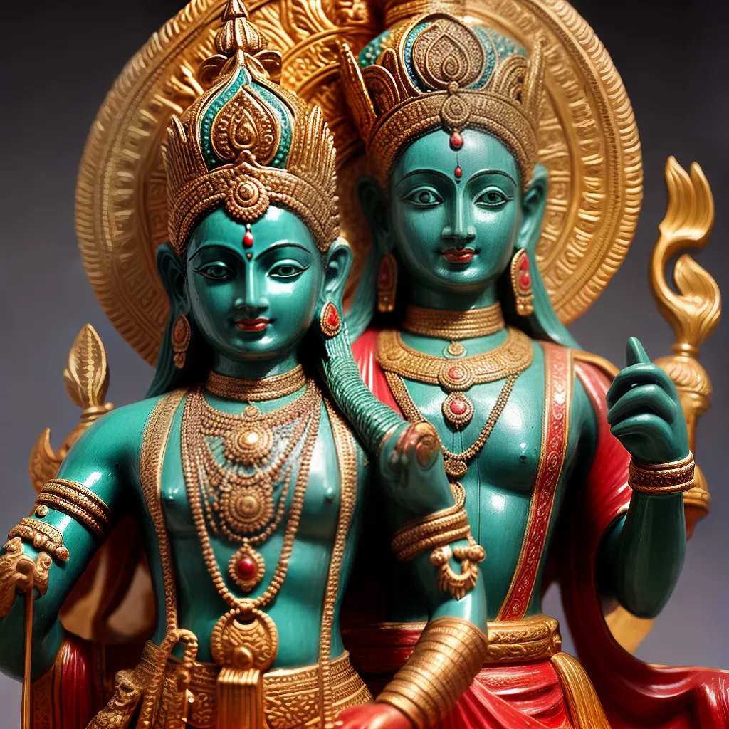 escultura hindu colorida arte india escultura hindu colorida arte india