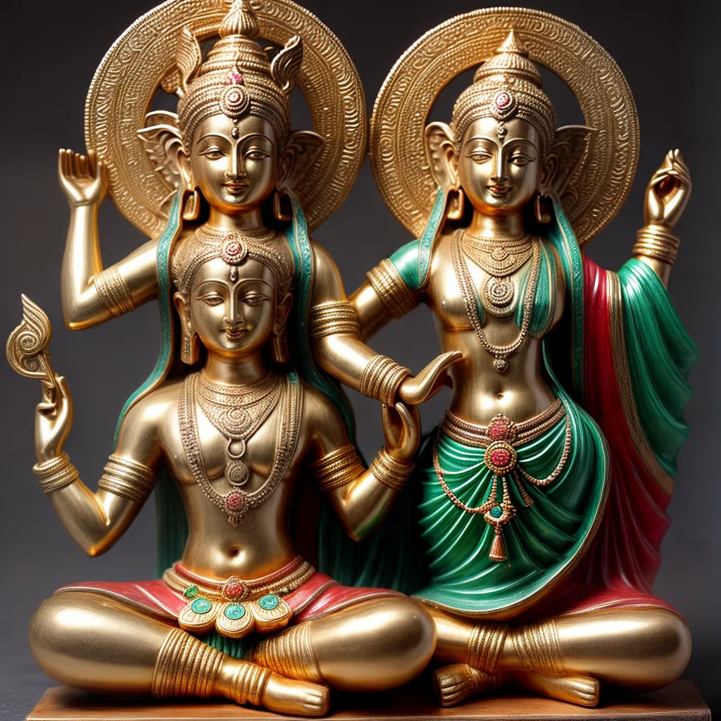 escultura hindu deus colorido serenidade escultura hindu deus colorido serenidade