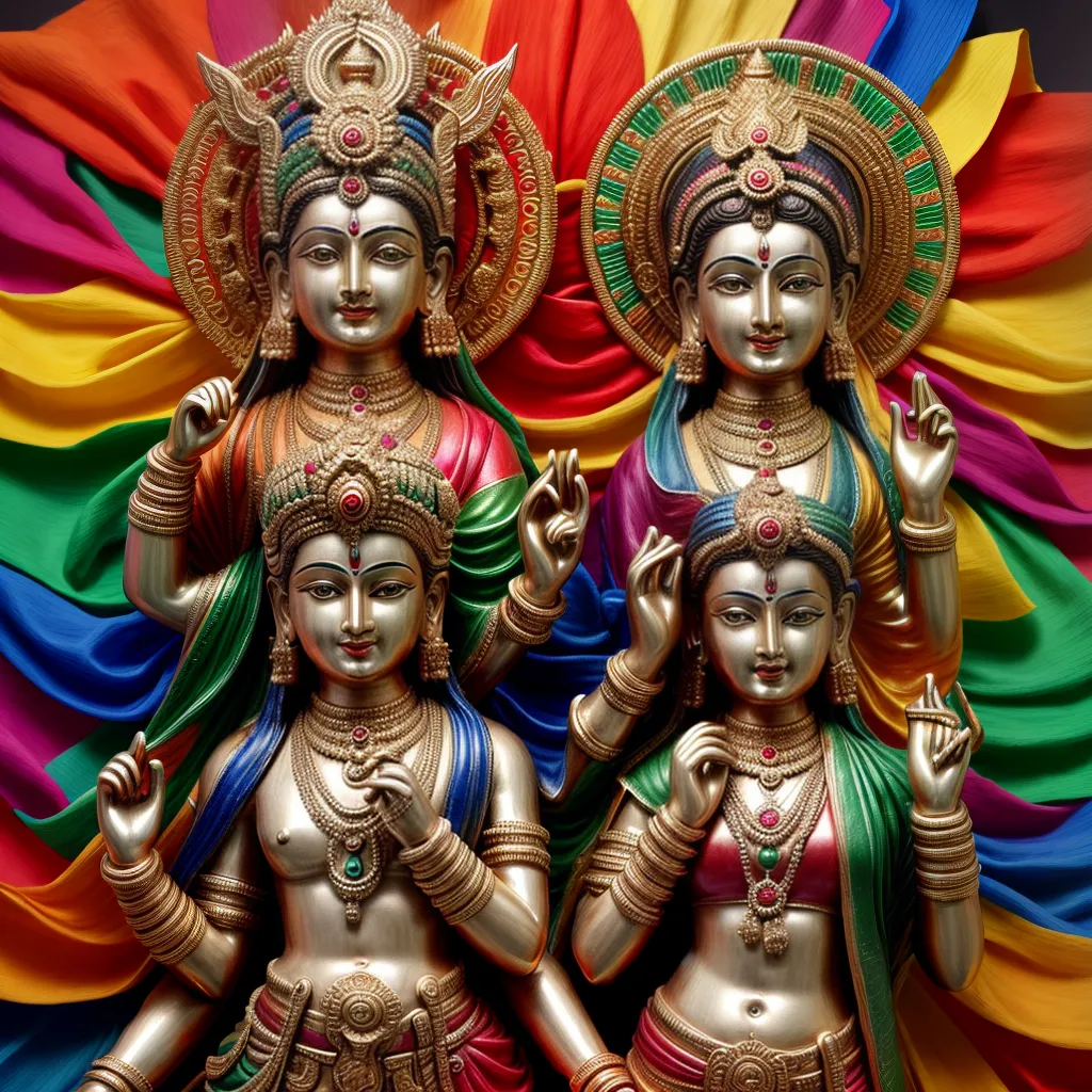 escultura hindu divindade colorida arte escultura hindu divindade colorida arte