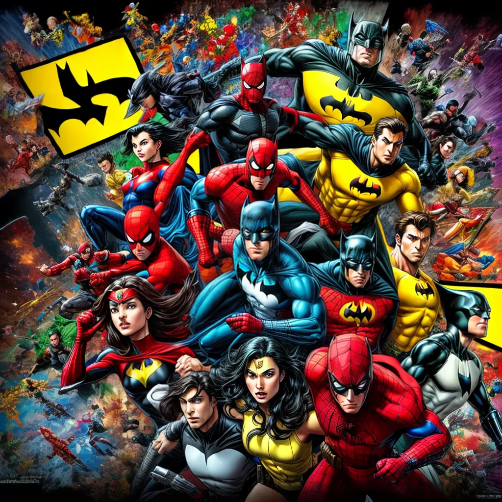 personagens iconicos quadrinhos papel de parede