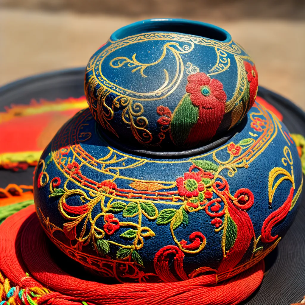 vaso argila cultura indigena tecido