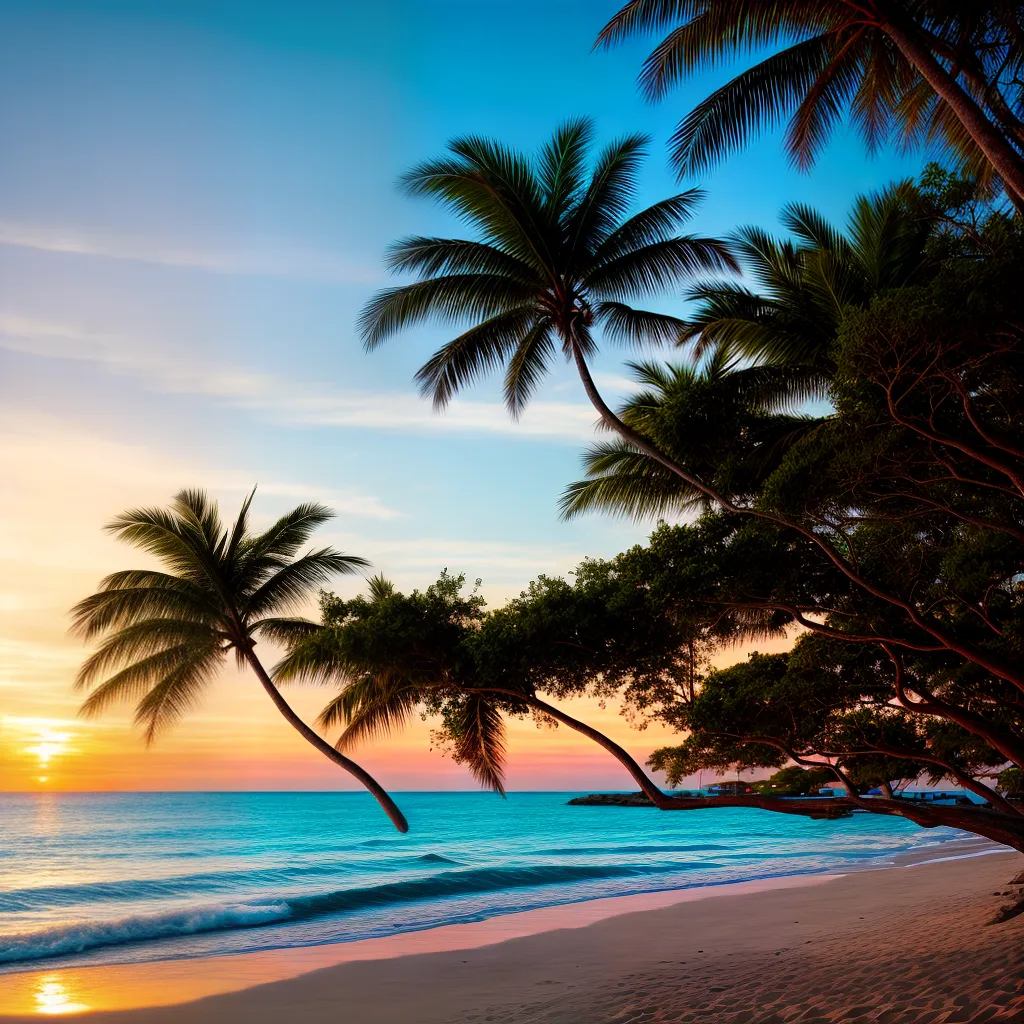 praia por do sol tranquilidade natureza