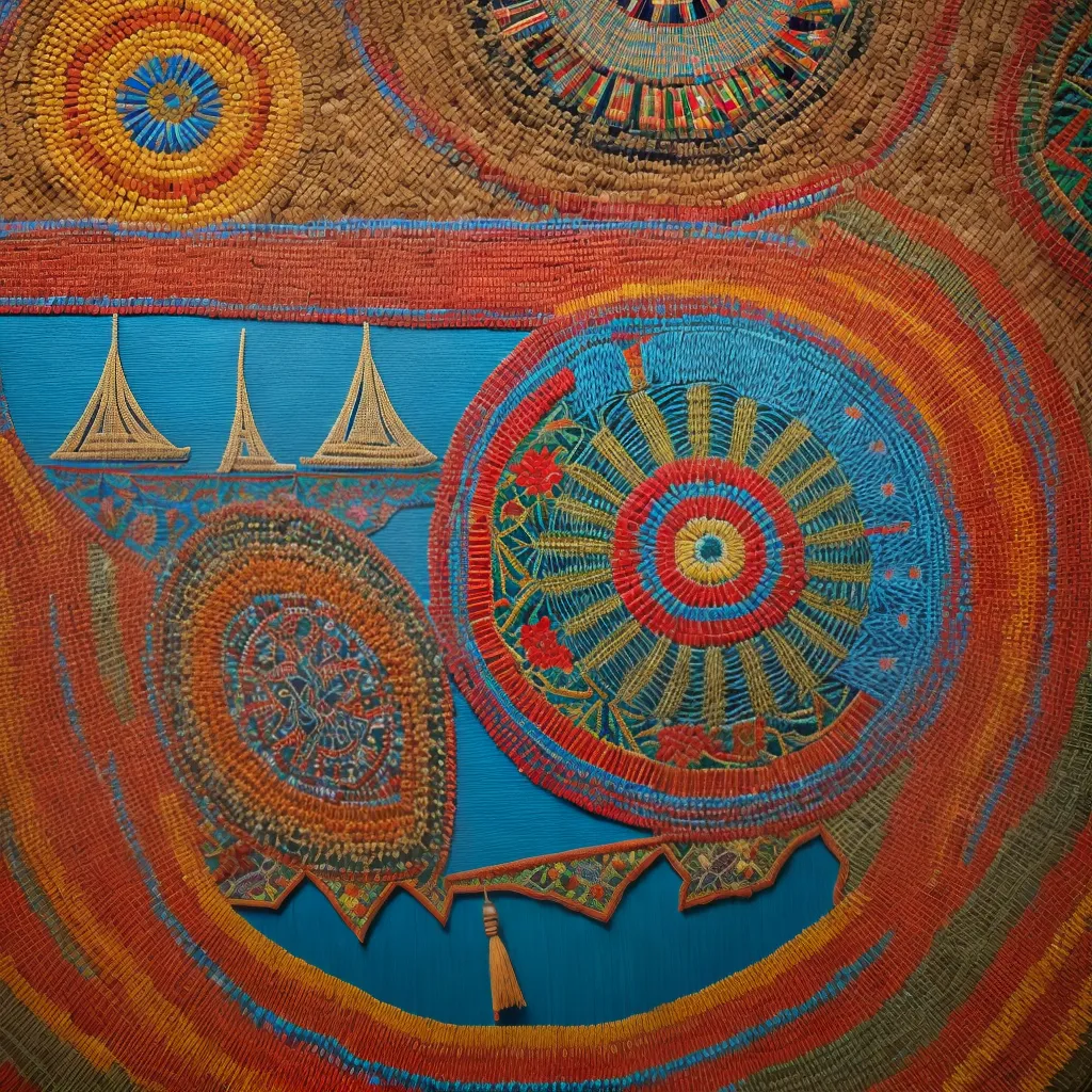 arte indigena mosaico cores cultura