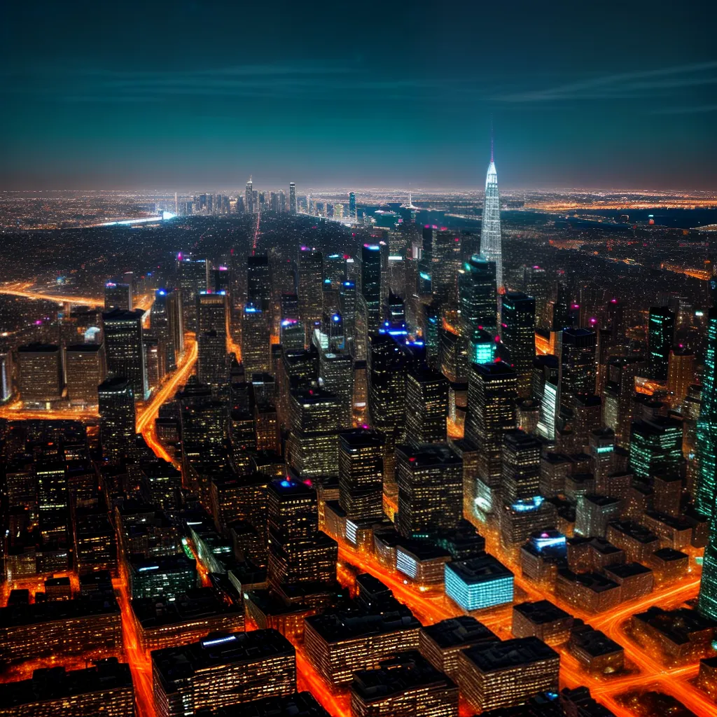 paisagem urbana noturna neon arranha ceus paisagem urbana noturna neon arranha ceus