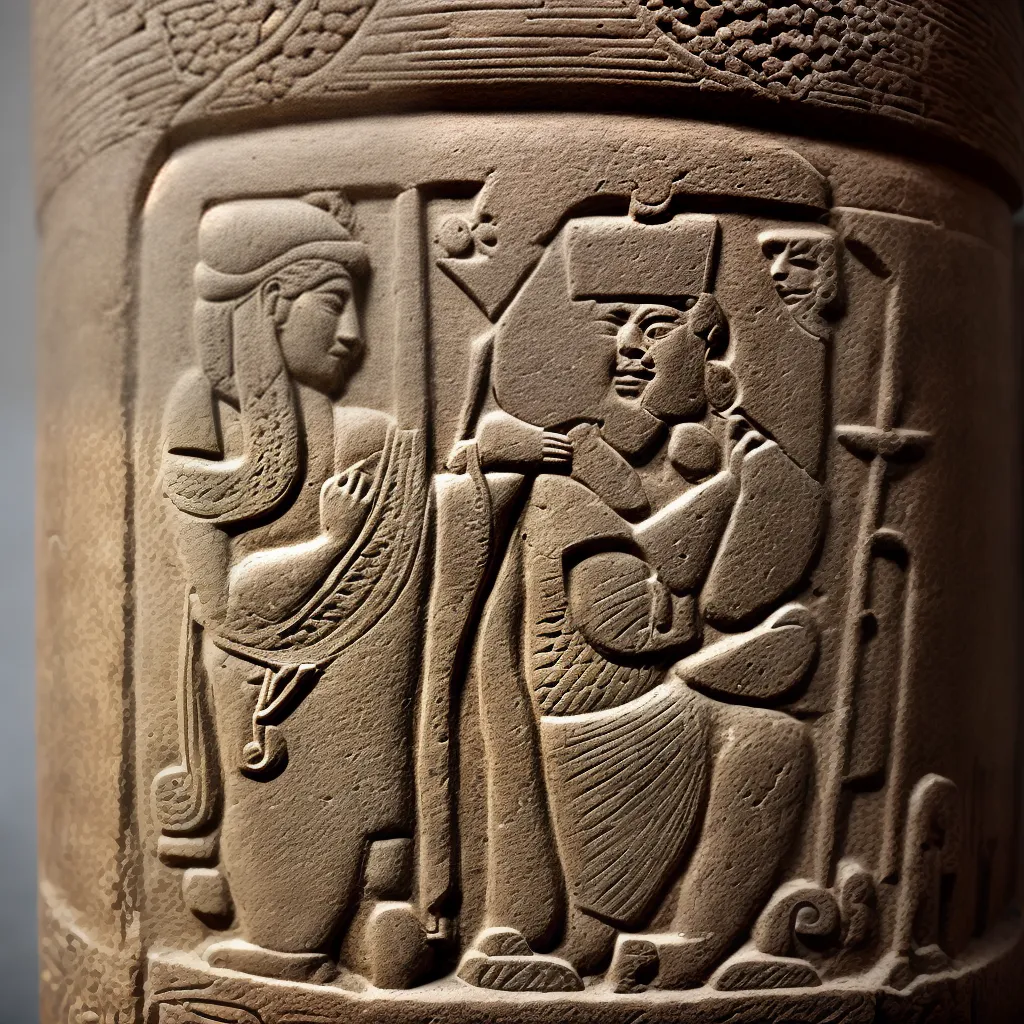 cylinder seal sumero akkadian art