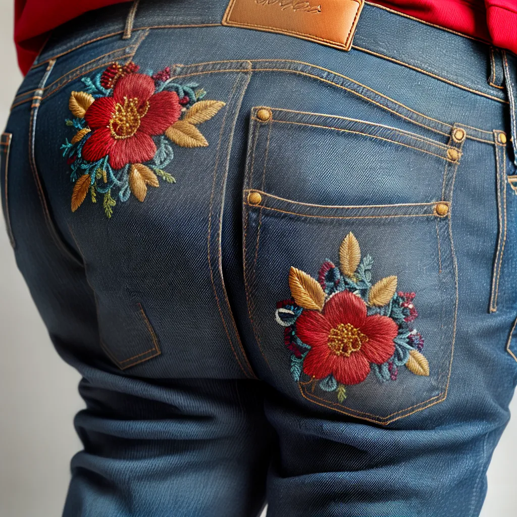 jeans bordados coloridos jeans bordados coloridos