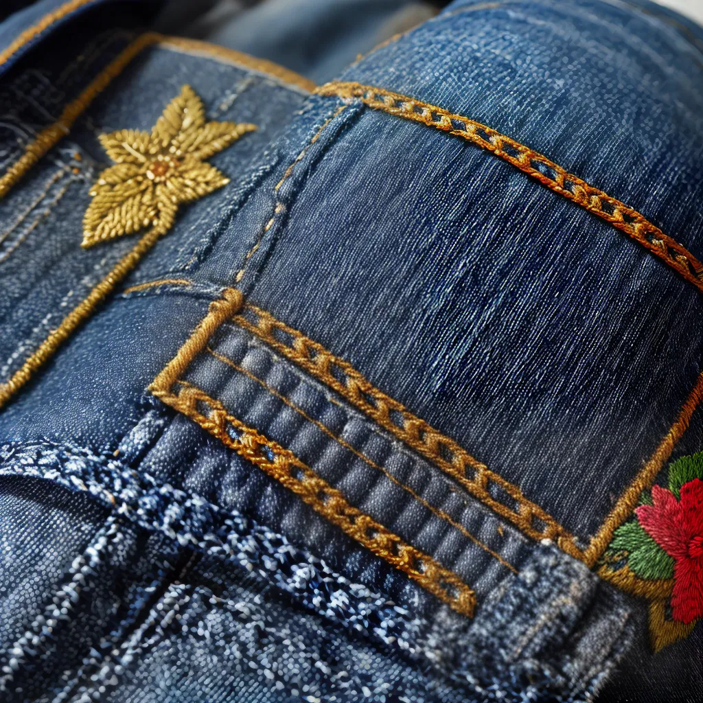 jeans bordado criativo