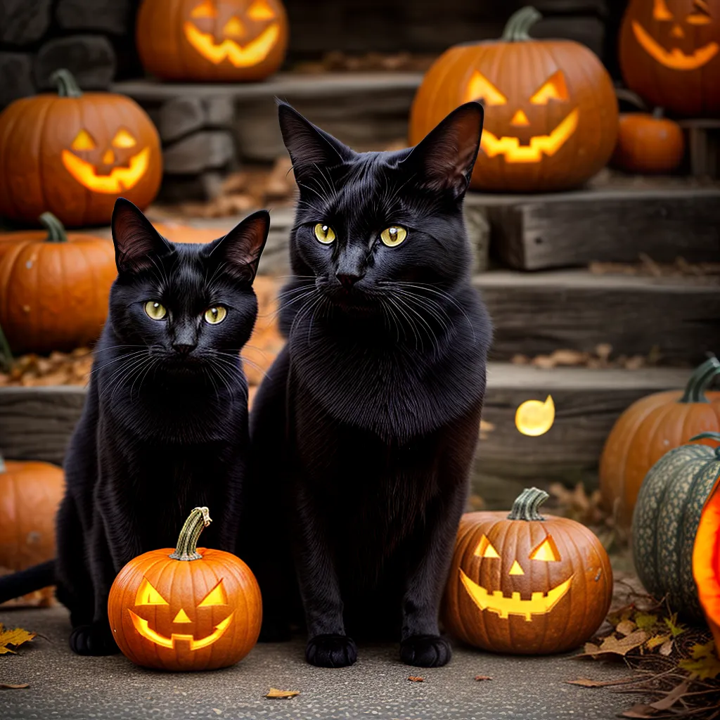 gato preto abobora halloween gato preto abobora halloween