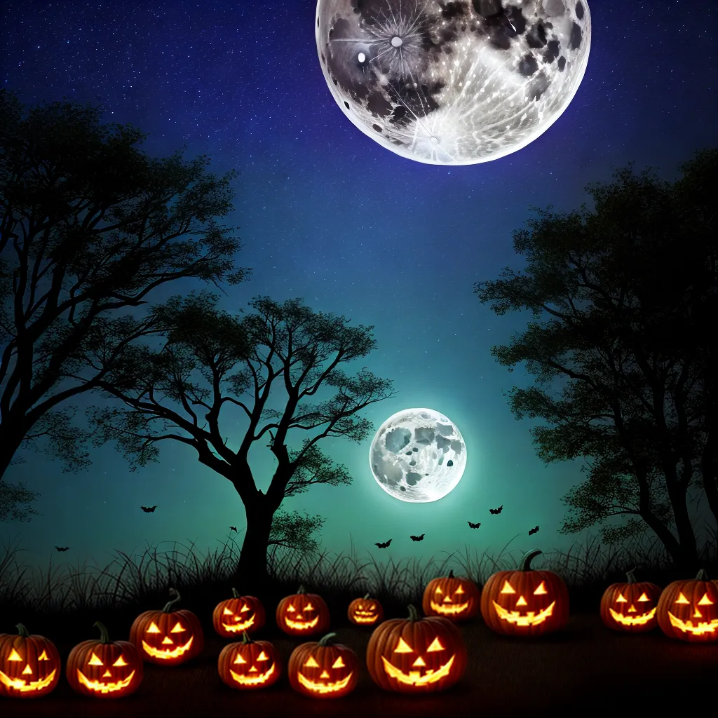 lua cheia floresta assombrada halloween lua cheia floresta assombrada halloween