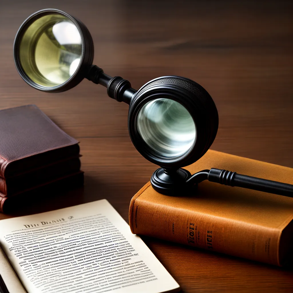 lupa vintage livros detetive mesa