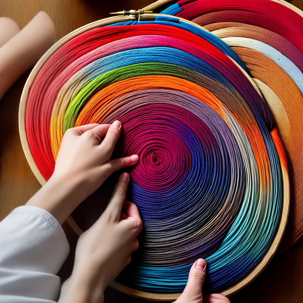 bordado maos cores fios equilibrio bordado maos cores fios equilibrio