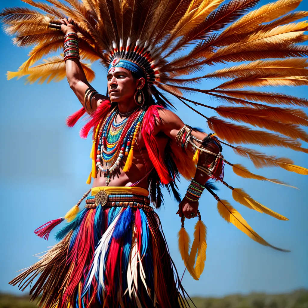 pintura danca indigena regalia natureza