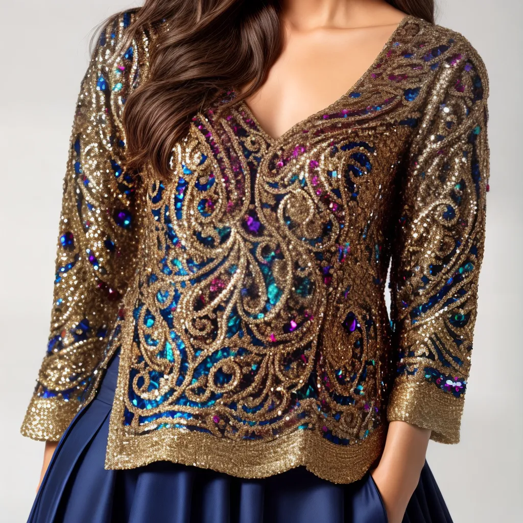 roupa brilhante sequins desenho artistico 1