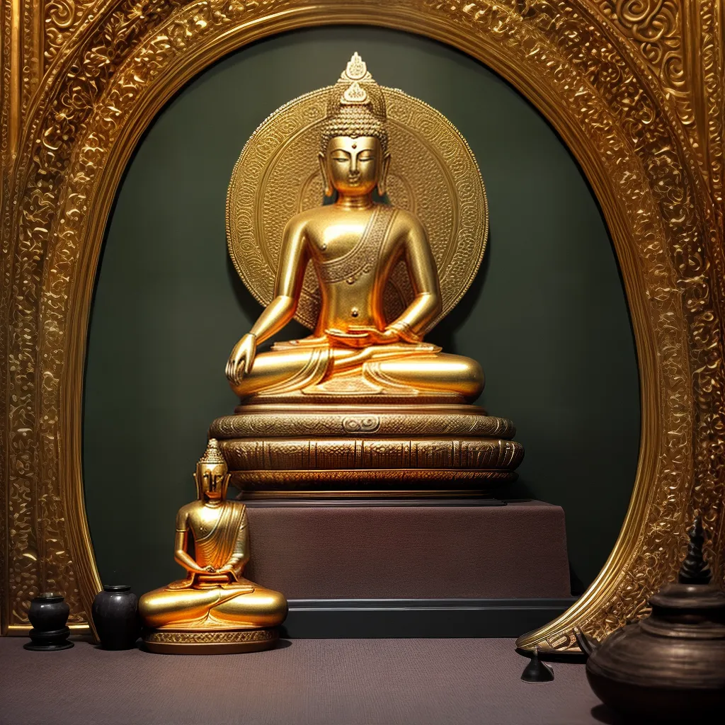buda estatua ouro mandalas pinturas buda estatua ouro mandalas pinturas