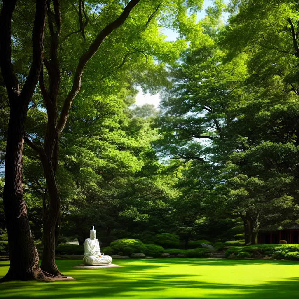 monge budista meditacao jardim serenidade monge budista meditacao jardim serenidade