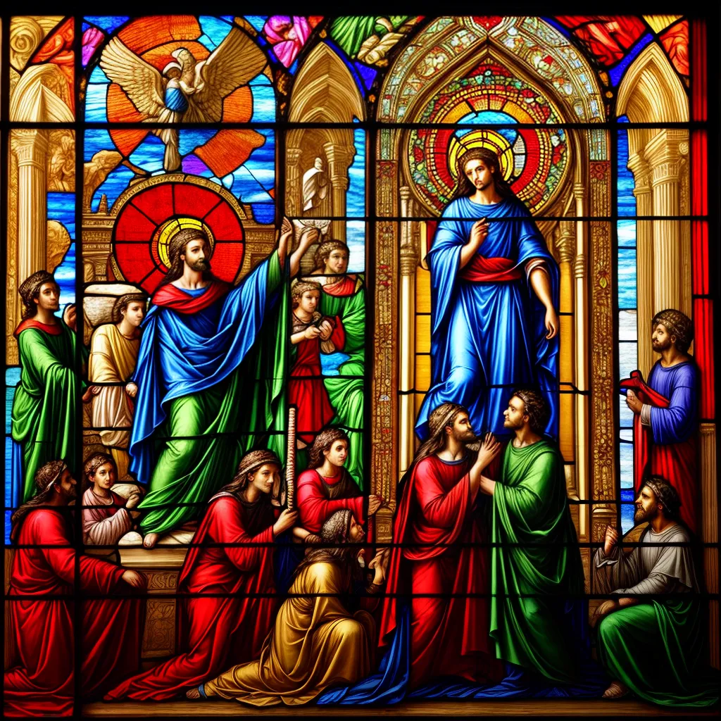 vitral colorido cenas biblicas vitral colorido cenas biblicas