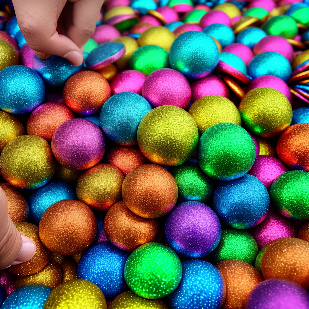 sequins organizados mao utilizacao