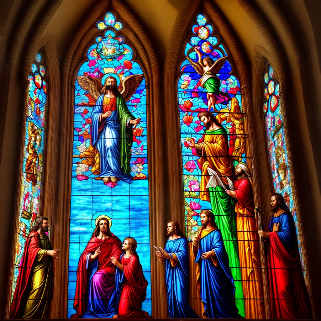 vitral jesus apostolos anjos igreja vitral jesus apostolos anjos igreja