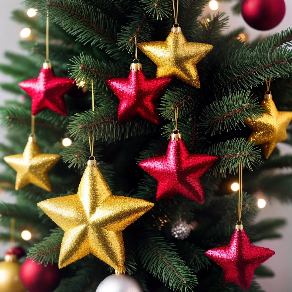 enfeite natal estrela sequins