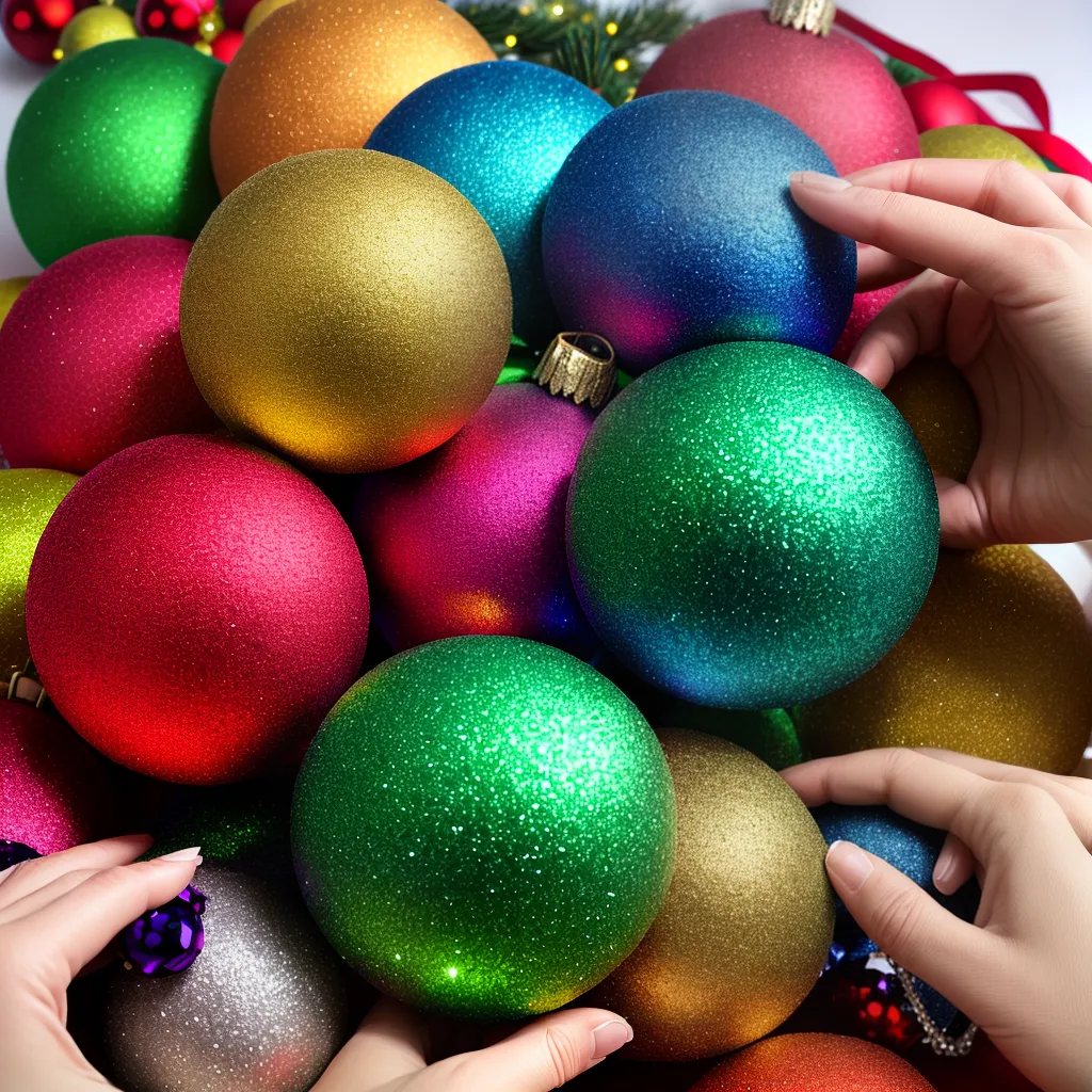 maos sequins enfeite natal artesanal