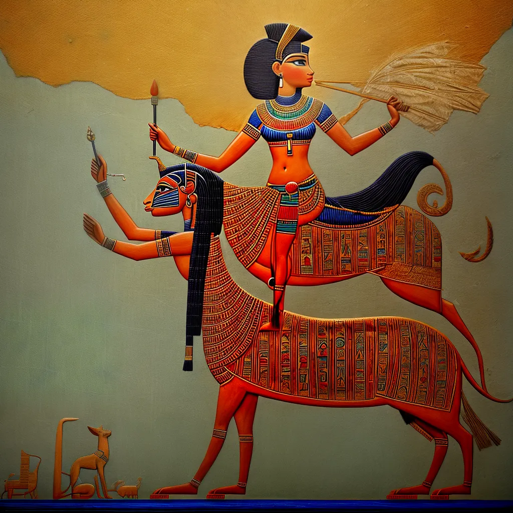 arte egito antigo mural hieroglifos 2