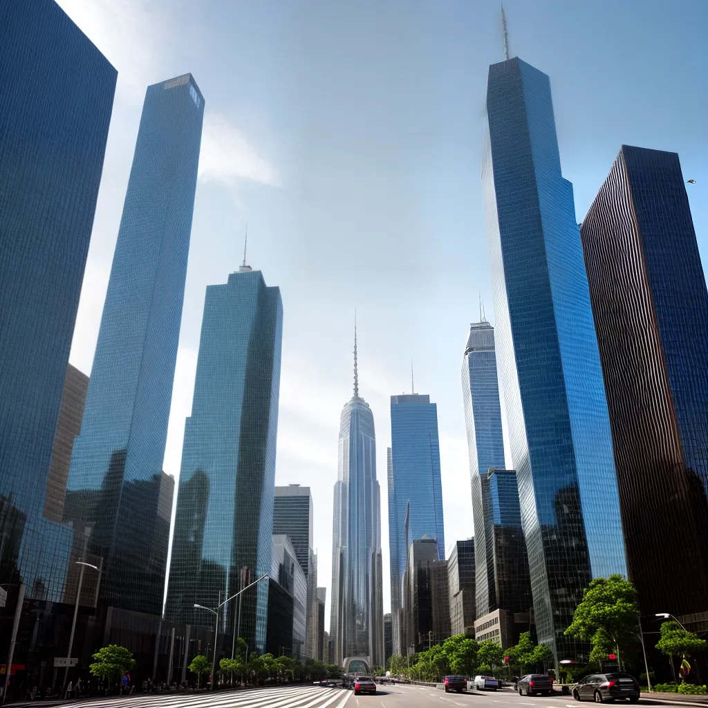 arranha ceu futurista reflexo sol arranha ceu futurista reflexo sol