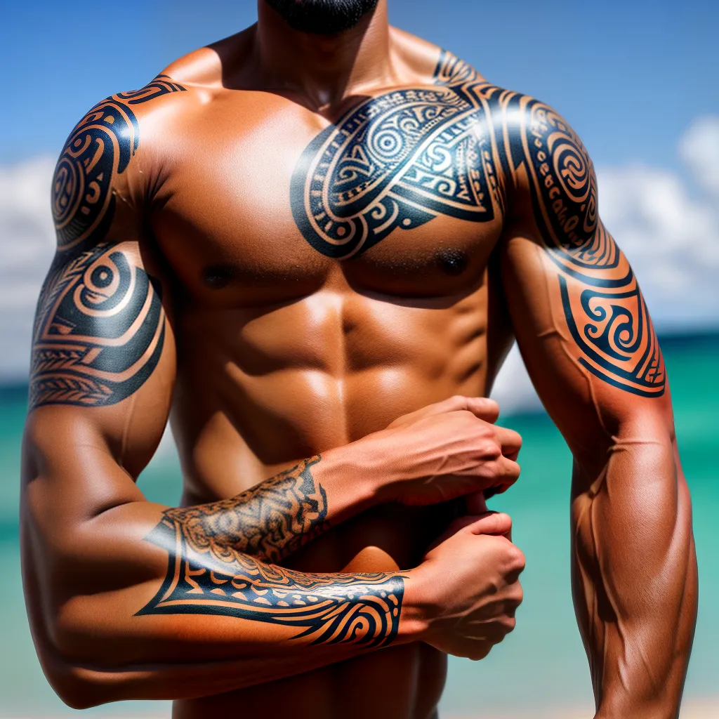 tatuagem maori braco musculoso tatuagem maori braco musculoso