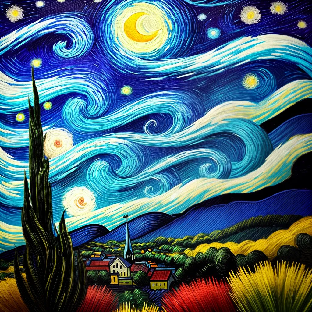 papel de parede estrelada van gogh 7 papel de parede estrelada van gogh 7