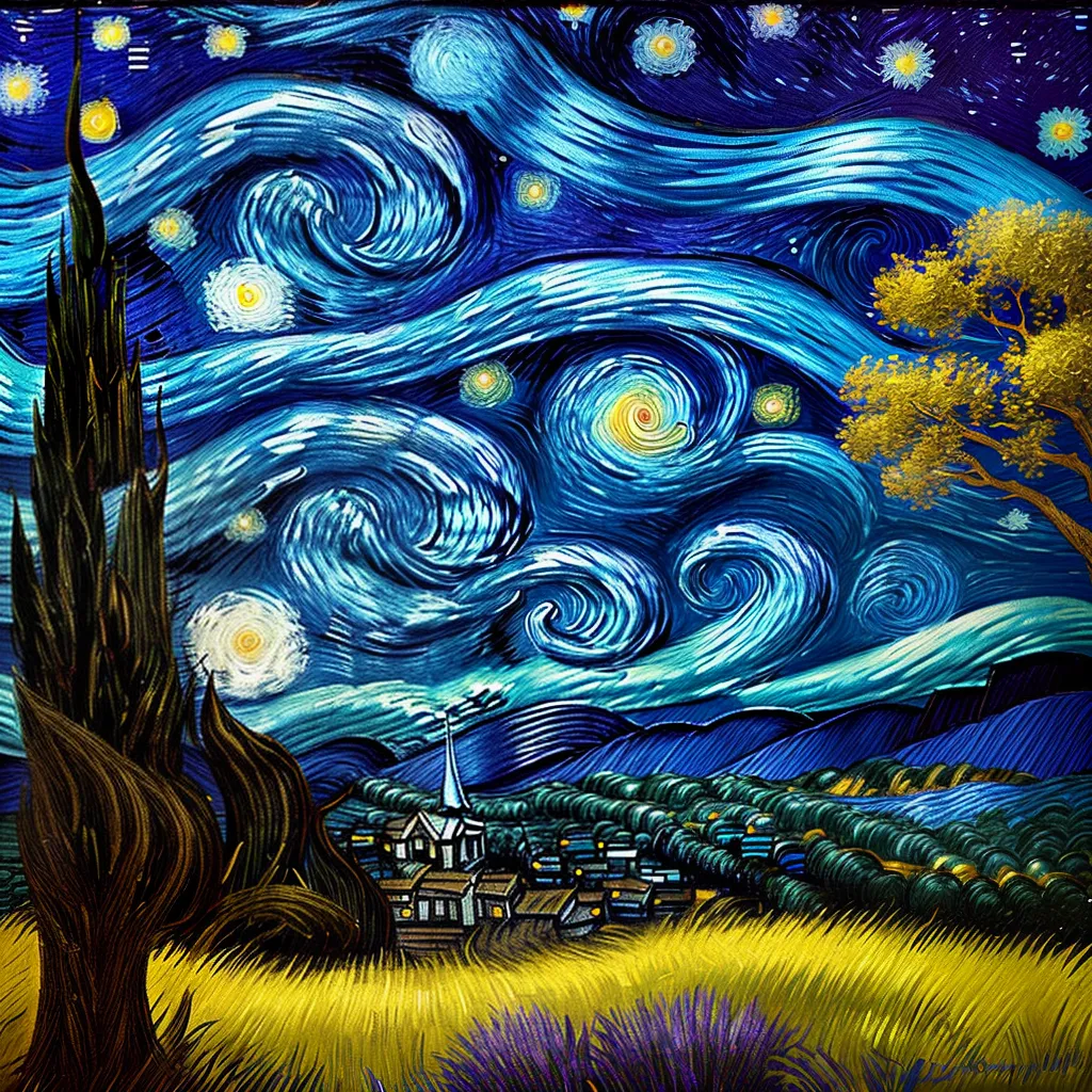 papel de parede estrelas van gogh