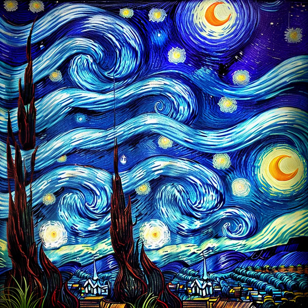 starry night moderno papel de parede starry night moderno papel de parede
